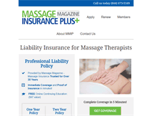 Tablet Screenshot of massageliabilityinsurancegroup.com